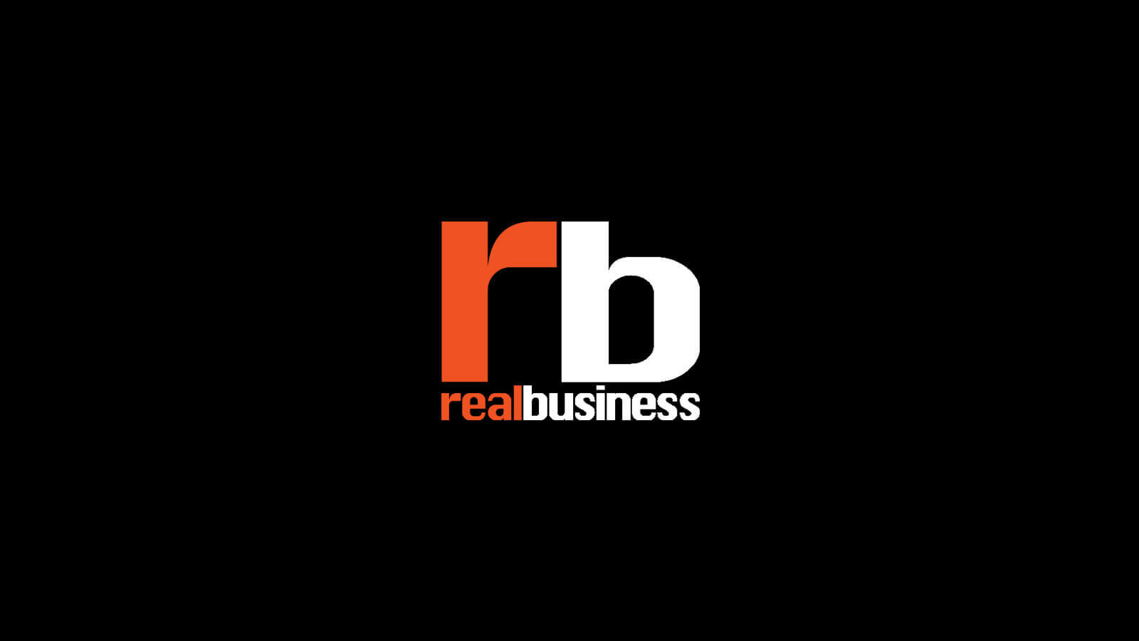 Real Business logo on a black background